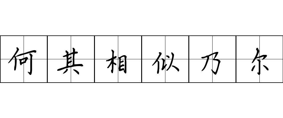 何其相似乃尔