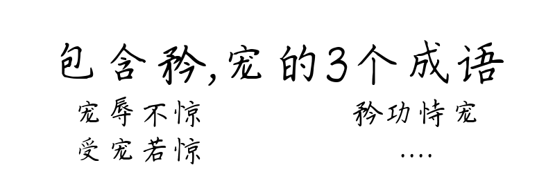 包含矜，宠的3个成语